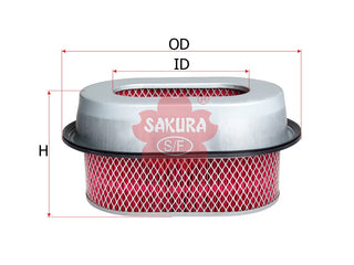 SAKURA,, Air Filter (Element), V9112-M207, A-1070, MITSUBISHI