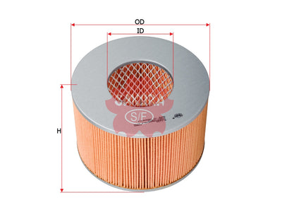 SAKURA,, Air Filter (Element), AY120-TY060, A-1103, TOYOTA