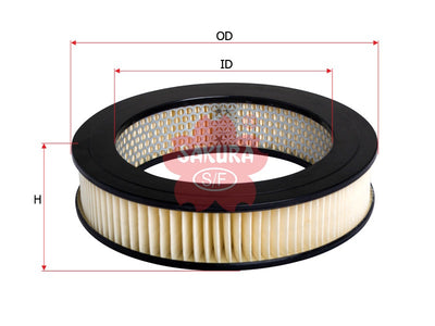 SAKURA,, Air Filter (Element), AY120-TY031, A-1107, TOYOTA