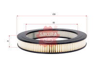 SAKURA,, Air Filter (Element), 94840272, A-1111, TOYOTA