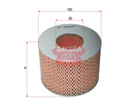SAKURA,, Air Filter (Element), V9112-2027, A-1119, TOYOTA