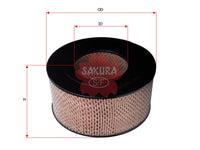 ไส้กรองอากาศ(ไส้กรอง) SAKURA, BHL10-01131, A-1135, TOYOTA (124267)