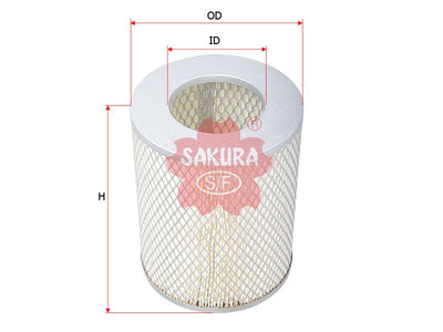 กรองอากาศ(ไส้กรอง) SAKURA, 17801-54080, A-1141, ISUZU (125609)