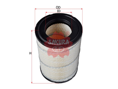 SAKURA,, Air Filter (Element), AY120-TY073, A-1156, TOYOTA