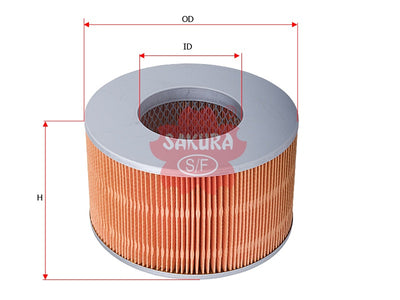 SAKURA,, Air Filter (Element), V9112-2022, A-1157, TOYOTA