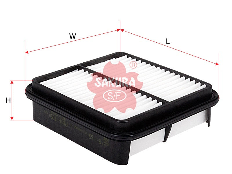 SAKURA,, Air Filter (Element), V9112-0004, A-1165, TOYOTA