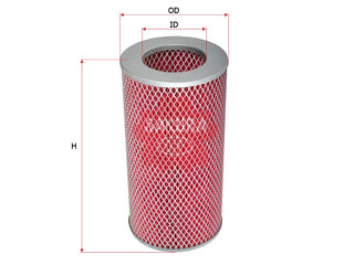 SAKURA,, Air Filter (Element), V9112-2016, A-1166, METRO-CAMMELL-WEYMANN