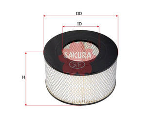 SAKURA,, Air Filter (Element), 17801-54180, A-1169, TOYOTA