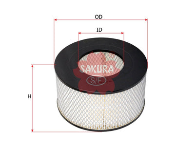 SAKURA,, Air Filter (Element), 17801-54180, A-1169, TOYOTA
