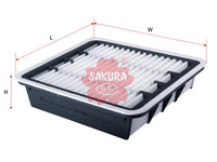 ไส้กรองอากาศ(ไส้กรอง) SAKURA, 143-2085, A-1172, TOYOTA (124319)