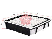 SAKURA Air Filter (Element) 143-2090 A-1173 LEXUS