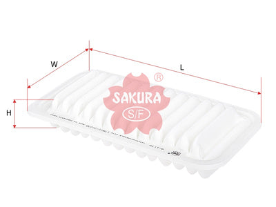 ไส้กรองอากาศ(ไส้กรอง) SAKURA, 19101289, A-1178, TOYOTA (123783)