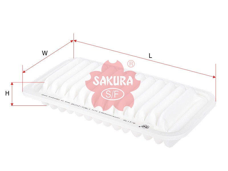 Air Filter (Element)၊ SAKURA၊ 19101289၊ A-1178၊ TOYOTA (123783)