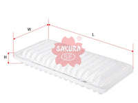 ไส้กรองอากาศ(ไส้กรอง) SAKURA, 88969108, A-1180, TOYOTA (124121)