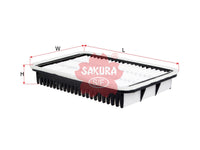 ไส้กรองอากาศ(ไส้กรอง) SAKURA, V9112-0016, A-1182, TOYOTA (124285)