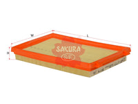 ไส้กรองอากาศ(ไส้กรอง) SAKURA, 17801-02080, A-1183, TOYOTA (124320)