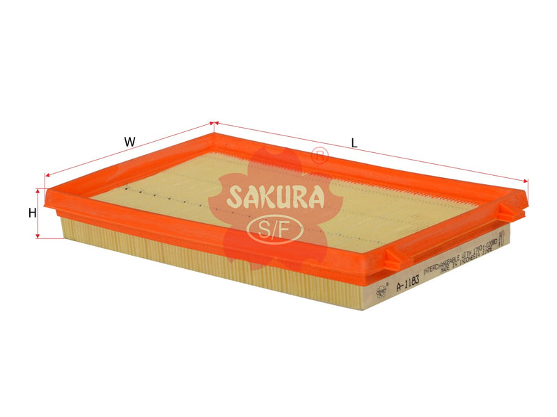 SAKURA,, Air Filter (Element), 17801-02080, A-1183, TOYOTA