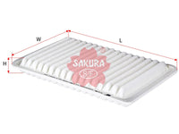 ไส้กรองอากาศ(ไส้กรอง) SAKURA, 143-2086, A-1189, TOYOTA (124176)