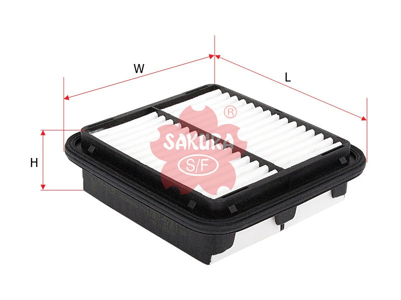 ไส้กรองอากาศ(ไส้) SAKURA, V9112-D014, A-1191, DAIHATSU (124315)