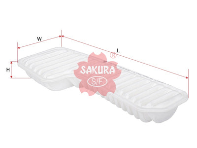 กรองอากาศ(ไส้กรอง) SAKURA, V9112-0022, A-1193, LEXUS (124211)