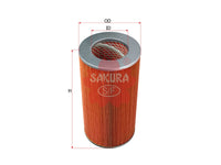 กรองอากาศ(ไส้กรอง) SAKURA, V9112-2015, A-1197, TOYOTA (124014)