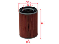ไส้กรองอากาศ(ธาตุ) SAKURA, 17801-87501-000, A-1204, DAIHATSU (126886)