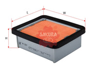 ไส้กรองอากาศ(ไส้กรอง) SAKURA, V9112-D002, A-1207, DAIHATSU (126879)