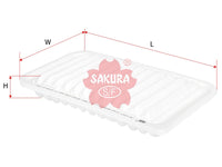 ไส้กรองอากาศ(ธาตุ) SAKURA, V9112-0042, A-1219, DAIHATSU (124342)