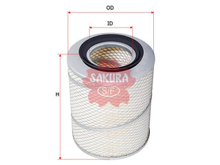 SAKURA,, Air Filter (Element), 6302-2200-80, A-1301, HINO