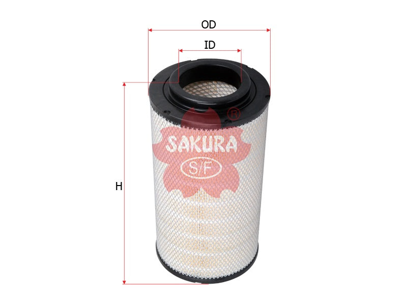 ไส้กรองอากาศ(ไส้กรอง) SAKURA, 17801-JAA10, A-1325, HINO (126175)