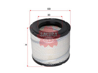 ไส้กรองอากาศ(ไส้กรอง) SAKURA, 17801-78110, A-13570, HINO (126194)