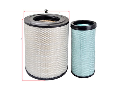 SAKURA,, Air Filter (Element), 17801-JAB30+17801-JAB40, A-13620-S, GAC HINO