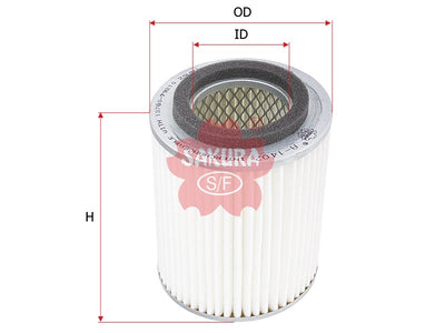 SAKURA,, Air Filter (Element), AY120-KE018, A-1402, SUZUKI