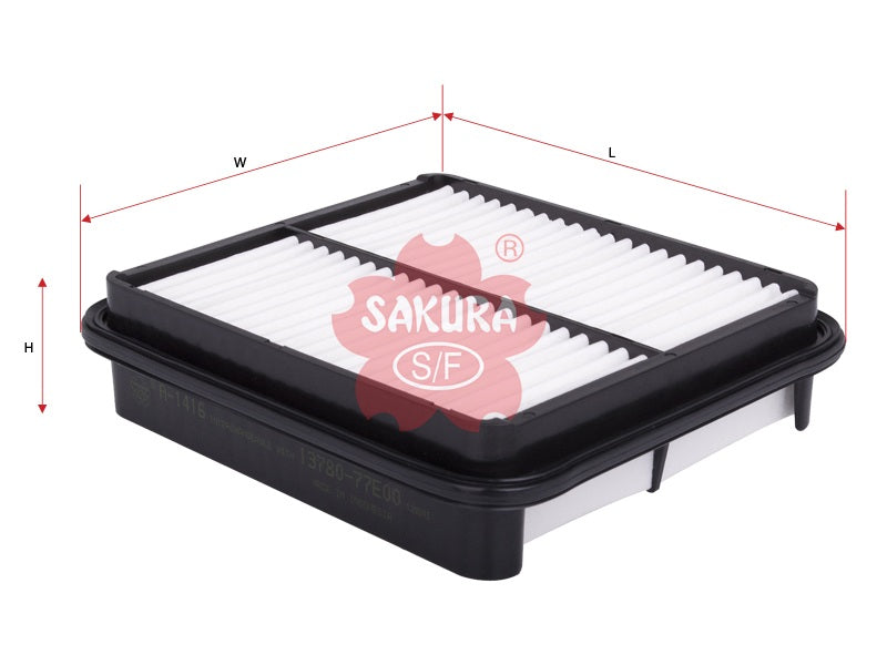 ไส้กรองอากาศ(ไส้กรอง) SAKURA, 91174457, A-1416, SUZUKI (123820)