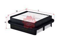 ไส้กรองอากาศ(ไส้), SAKURA, AY120-SU009, A-1420, SUZUKI (123890)