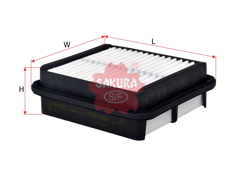 SAKURA,, Air Filter (Element), AY120-SU009, A-1420, SUZUKI