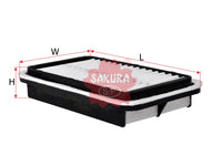 Air Filter (ဒြပ်စင်)၊ SAKURA၊ V9112-S007၊ A-1422၊ SUZUKI (123838)