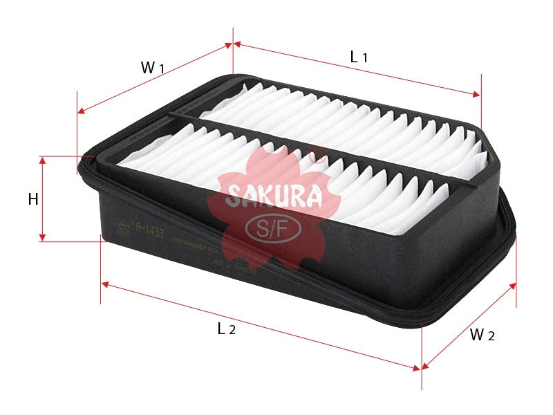 SAKURA,, Air Filter (Element), V9112-S017, A-1433, SUZUKI