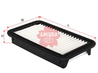 ไส้กรองอากาศ(ไส้) SAKURA, 13780-55K00, A-1437, SUZUKI (123815)