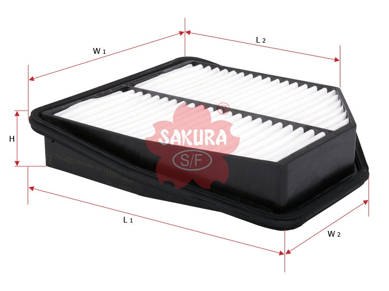 ไส้กรองอากาศ(ไส้) SAKURA, 13780-78K00, A-14420, SUZUKI (123832)