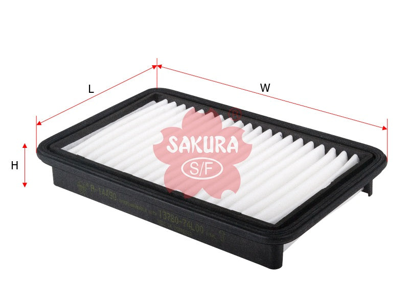SAKURA,, Air Filter (Element), 13780-74L00, A-14490, SUZUKI