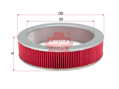 SAKURA,, Air Filter (Element), 9-42060-07, A-1501, VAUXHALL-BEDFORD