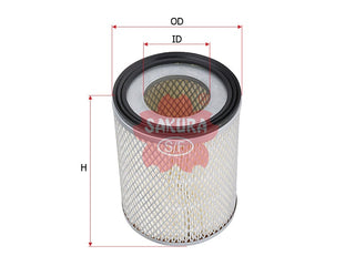 SAKURA,, Air Filter (Element), AY120-SZ002, A-1502, ISUZU