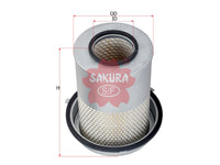 SAKURA,, Air Filter (Element), V9112-N219, A-1510, ISUZU