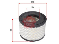 SAKURA,, Air Filter (Element), 8-97944570-0, A-1515, ISUZU