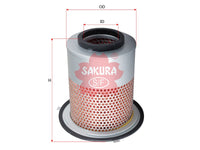 ไส้กรองอากาศ(ไส้), SAKURA, AY120-SZ003, A-1516, ISUZU (123728)