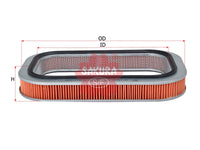 Air Filter (Element)၊ SAKURA၊ 143-2037၊ A-1609၊ HONDA (126344)