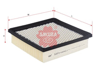 ไส้กรองอากาศ(ไส้กรอง) SAKURA, 25311969, A-1621, HONDA (126235)