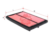 Air Filter (ဒြပ်စင်)၊ SAKURA၊ V9112-H025၊ A-1638၊ HONDA (126330)