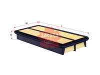 SAKURA,, Air Filter (Element), 031E-129-620, A-1660, HONDA